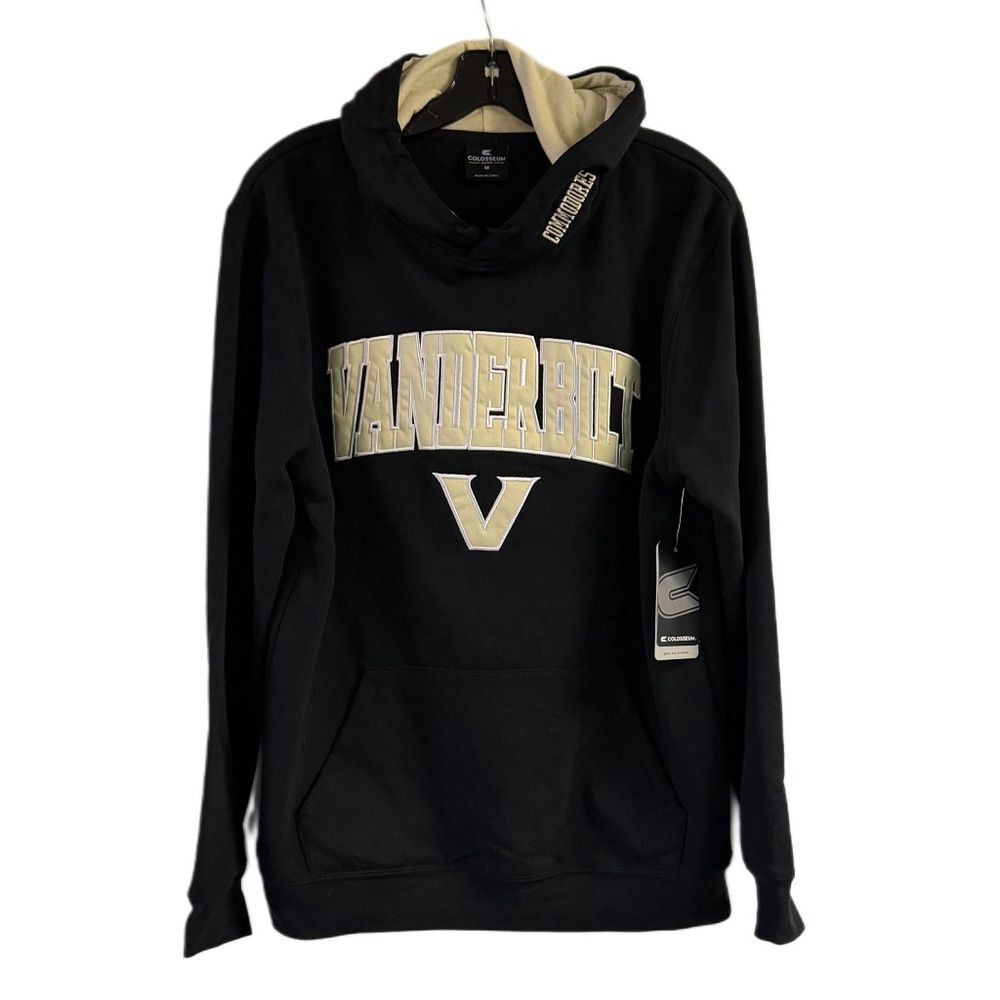 NWT Colosseum Vanderbilt Commodores Black Hoodie Size M